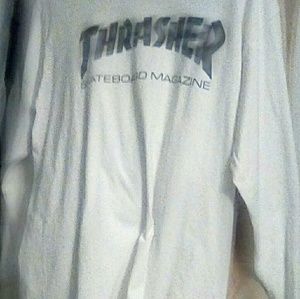 Thrasher white long sleeve shirt